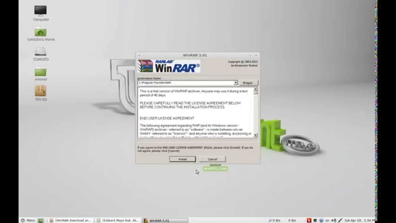 download winrar linux mint