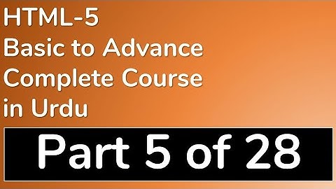 05 Text Formatting elements HTML in Urdu with Example