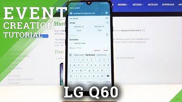How to Add Event to Calendar in LG Q60 - Create Reminder