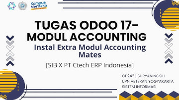 Odoo 17 - Modul Accounting - Install Extra Modul Accounting Mates [SIB X PT Ctech ERP Indonesia]