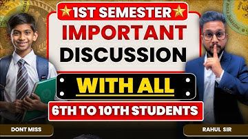1ST SEMESTER IMPORTANT DISCUSSION WITH ALL | FOR 6TH TO 10TH | JR TUTORIALS | 