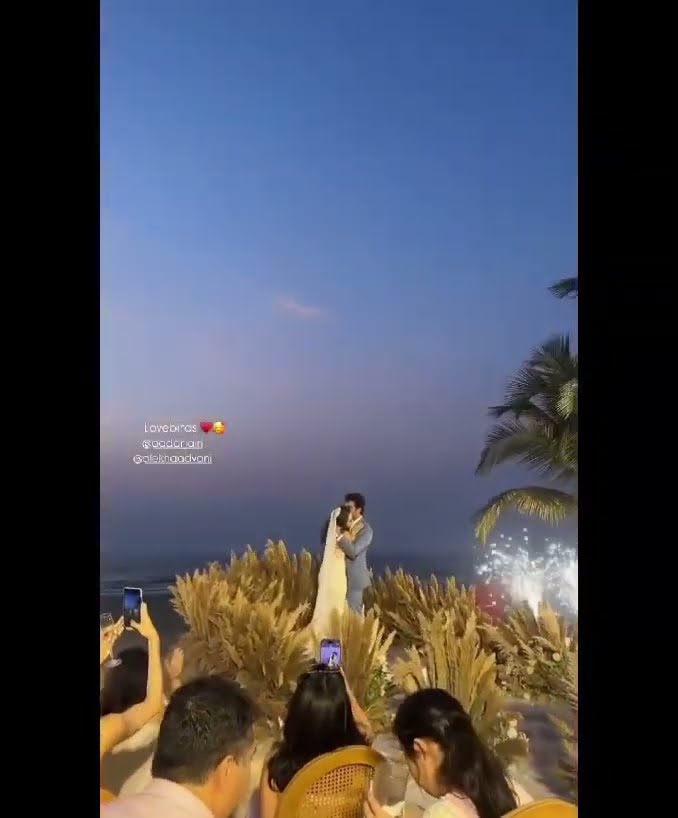 Aadar Jain Weds Alekha Advani: A DREAMY Goa kiss moment?? #aadarjain #alekhaadvani