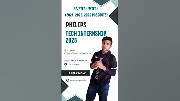 Apply Now! Philips Tech Internship for 2025 Grads