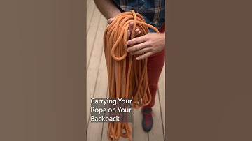 How to Carry Your Rope on Your Backpack #climbing #backpacking #rope