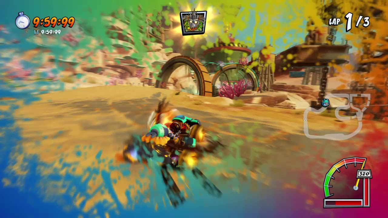 [CTR:NF] Megamix Mania Cheats Lap Skip