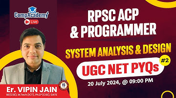 RPSC ACP PROGRAMMER CLASSES 2024 | SYSTEM ANALYSIS & DESIGN | UGC NET PYQS | RPSC PROGRAMMER