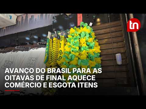 Avanço do Brasil para as oitavas de final aquece comércio e esgota itens em Apucarana