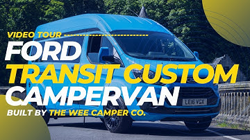 Inside a Ford Transit Custom 2 berth campervan built by The Wee Camper Co