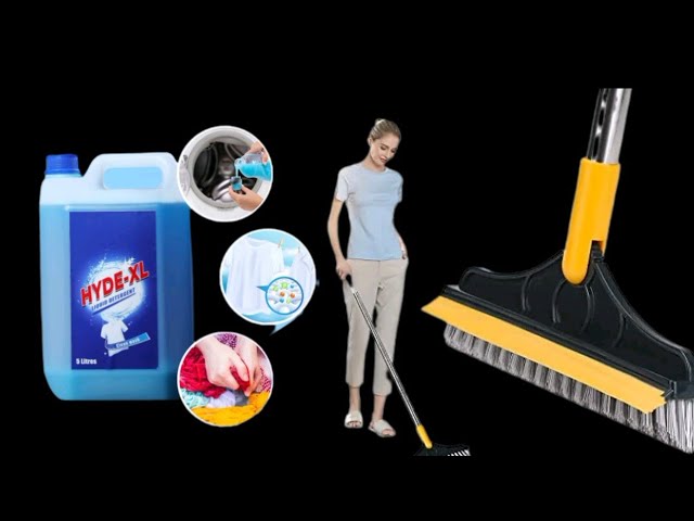 Floor Scrub Brush 2 in 1 Scrape&brush Push Broom Stiff Bristle 37