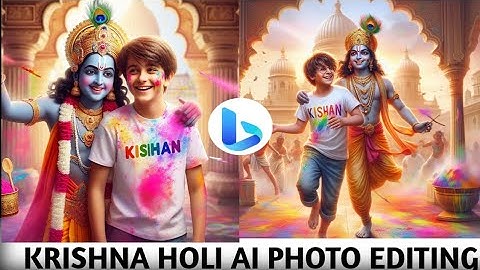Create Happy Holi Radhe Krishna Ai Photo With Bing Image Creator Prompts isatagram trending editing