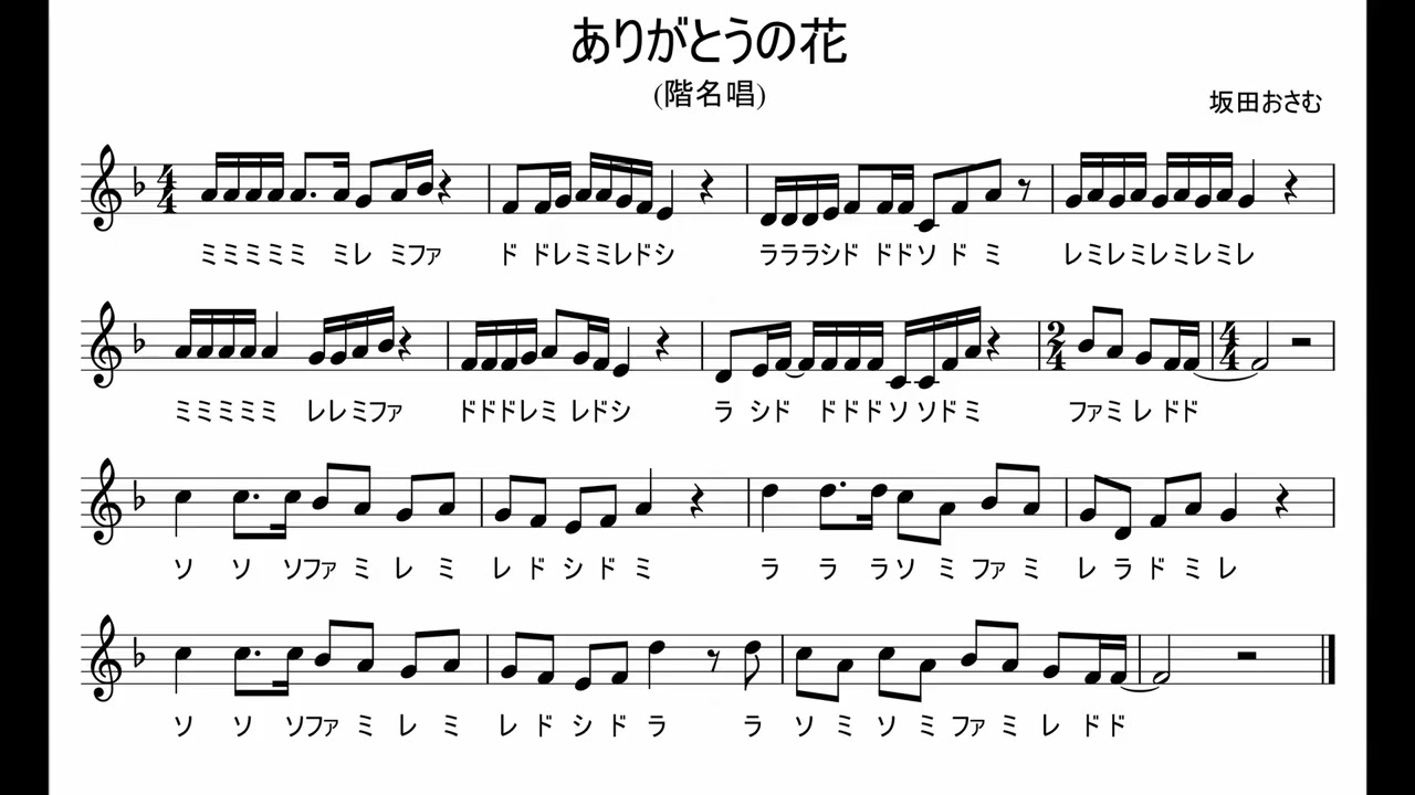 ありがとう の 花 歌詞