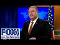 Pompeo discusses foreign affairs at the State Department