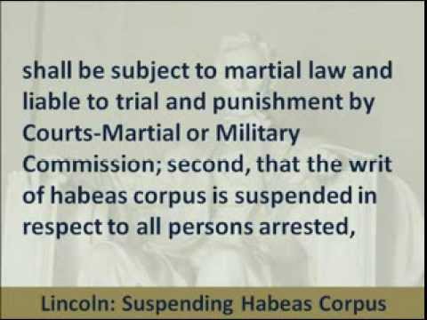 Abraham Lincoln - Suspending the Writ of Habeas Corpus - Proclamation 94 - Hear the Text