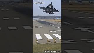 Airport Security Camera Captures Fighter Jet Emergency Takeoff | Timestamp Footage