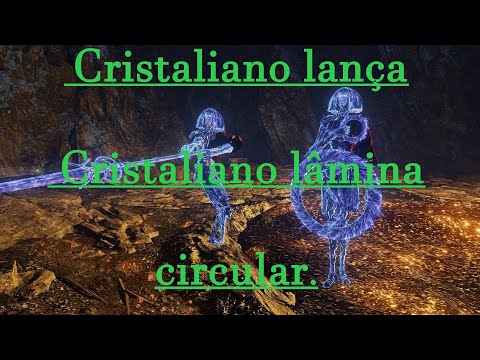 Elden Ring Boss (Cristaliano lança) e (Cristaliano lâmina circular).