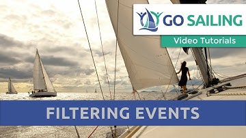 GO SAILING Video Tutorial - Filtering Events On iOS
