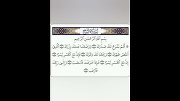 سورة  الشرح - بصوت الشيخ ياسر الدوسري
