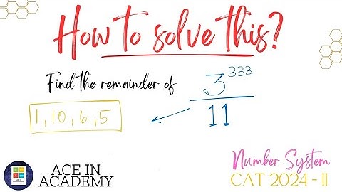 Can you find the remainder | CAT 2024 Slot 2 | Number System | Remainder | Quantitative Aptitude
