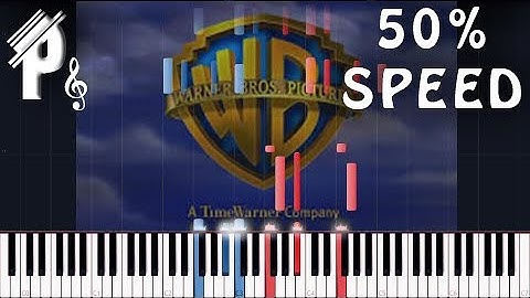 Warner Bros. Intro Piano Tutorial (full & half speed) | Piano Shire
