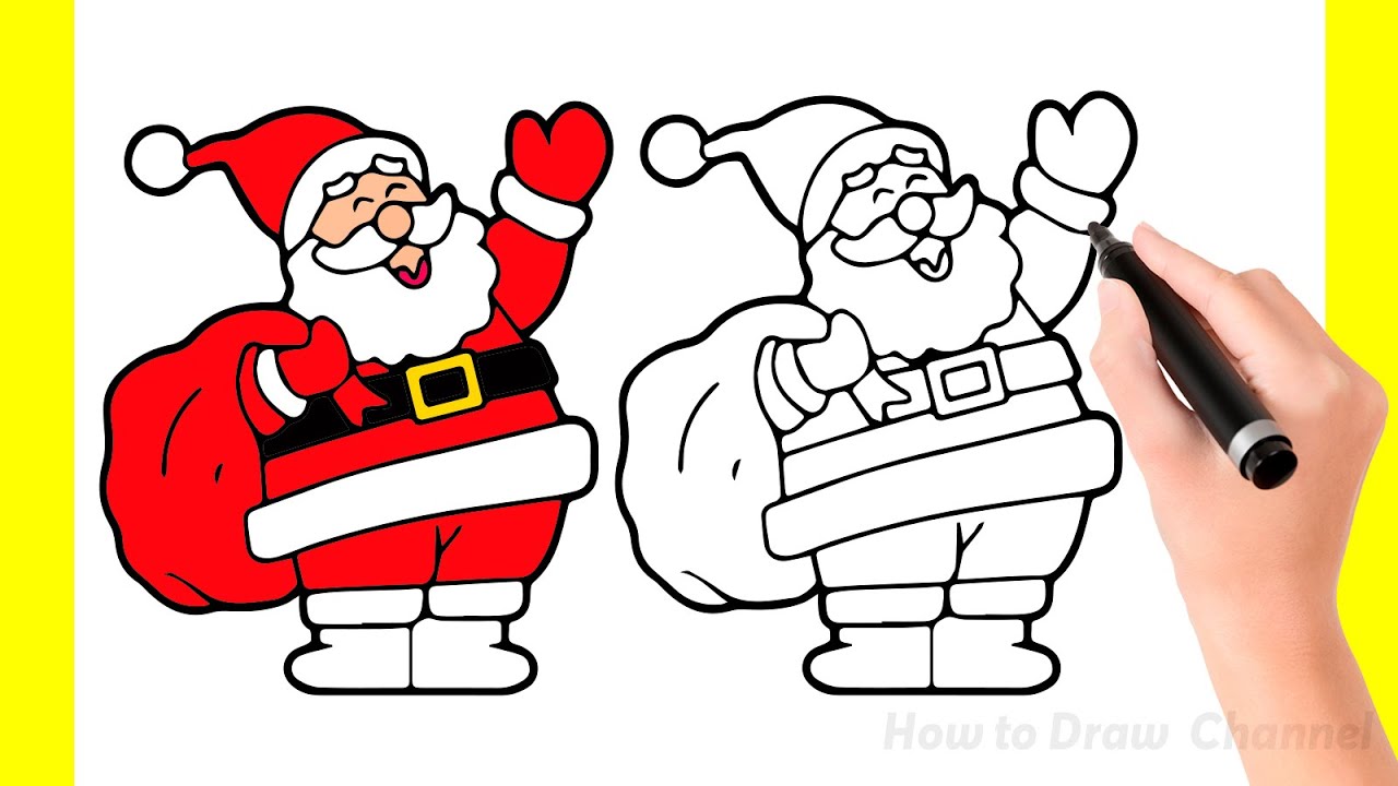 How to Draw Santa Claus Step by Step Easy Method YouTube