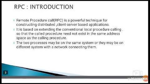 RPC: Communication Protocols for RPC