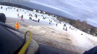 Brutal sledding Fail (recorded on GoPro)