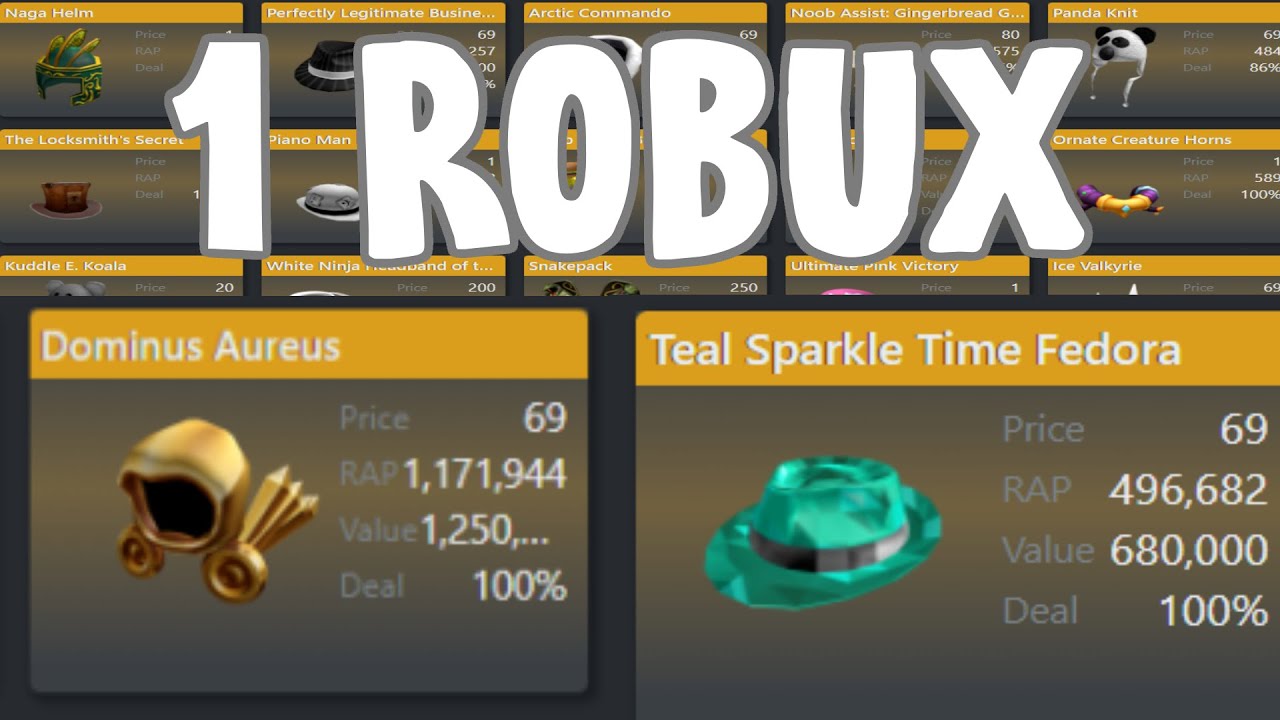 Huge Roblox Limiteds Selling For 1 Robux Glitch Youtube - 1 robux picture