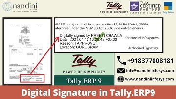 Digital Signature in Tally.ERP9 | Add Digital Signature in Sales Invoice | Auto Sign in Tally.ERP9