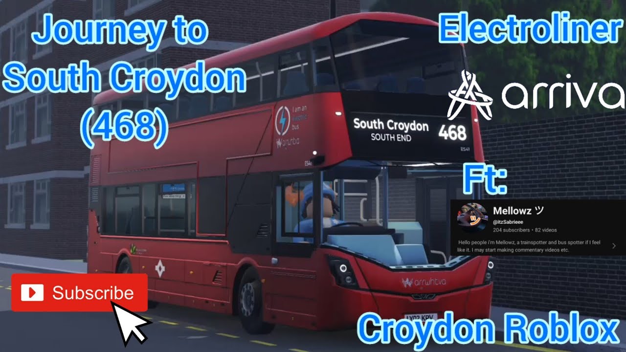 Croydon Roblox | Route 468 | Wright Electroliner | Journey with @Airpodconsumer41  | Arriva