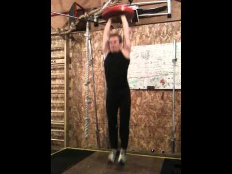 The Happy Body: Jerzy Gregorek Performing Jerzy-Squat with a Jump--55lbs