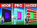 Minecraft - NOOB vs PRO vs HACKER vs GOD : NOOB BUILD A SECRET PORTAL! Minecraft Animation