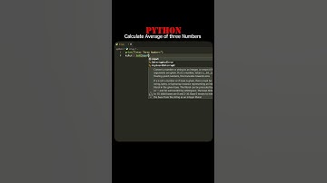 How to Calculate Average of Three Number in Python Language | #shorts #python #program