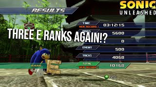 THREE E RANKS AGAIN! - SONIC UNLEASHED DLC STAGES!