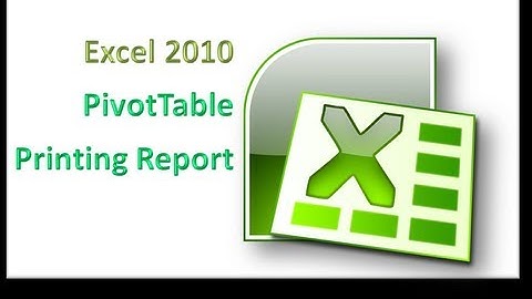 Excel 2010 Formatting a PivotTable Report for Printing Exercise 7 part 5