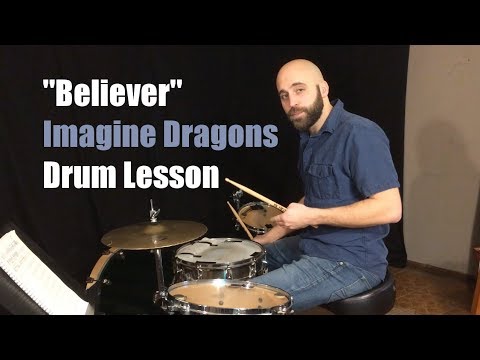 Believer Imagine Dragons Drum Lesson Transcription Youtube