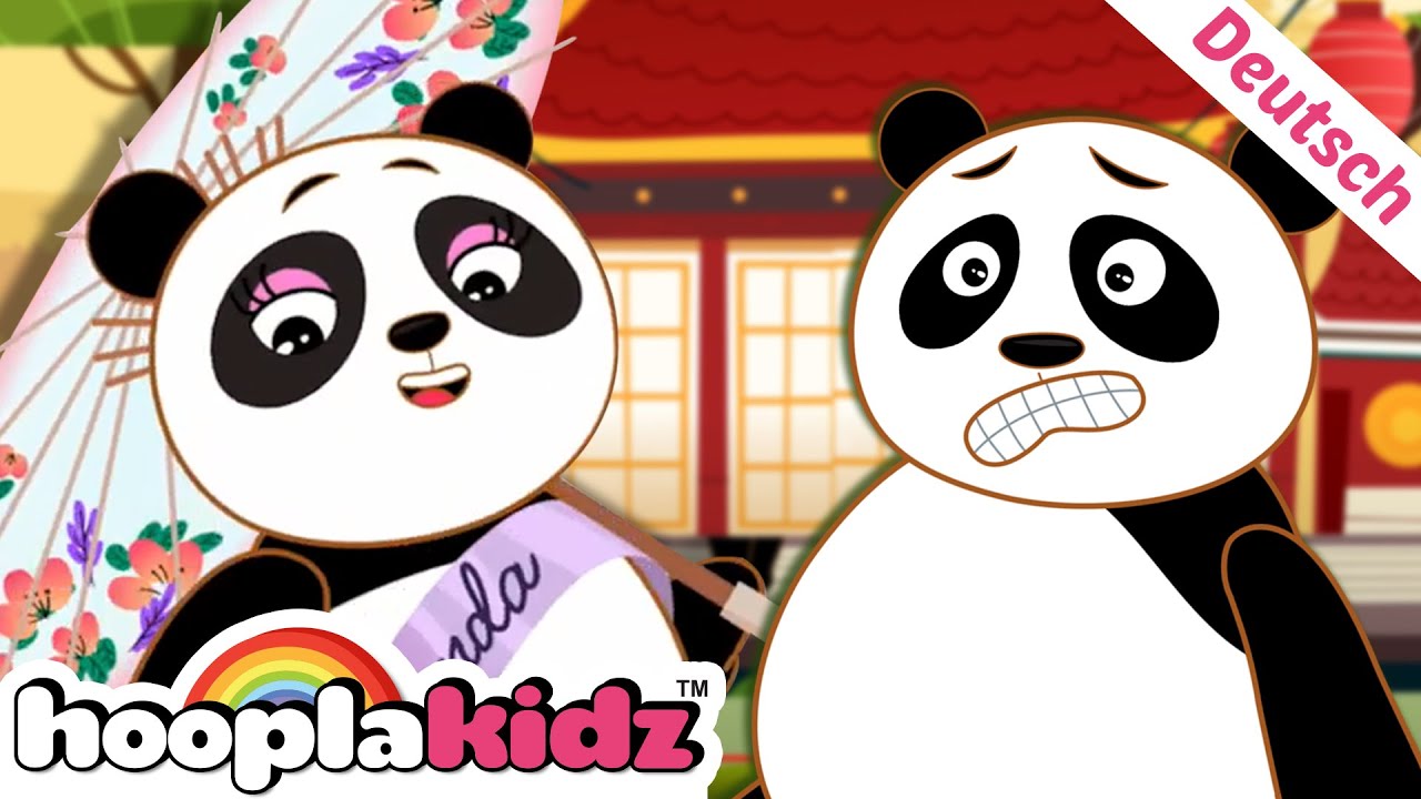 ⁣Panda-Finger-Familie | Kinderreime für Kinder | Finger Familienlied | Hooplakidz deutsch