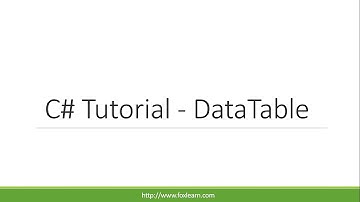 C# Tutorial : DataTable | FoxLearn