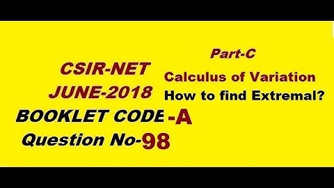 COV|CSIR NET Maths June 2018||Booklet A Ques 98