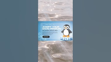 DESIGN WITH ME! 🐧 a landing webpage for our virtual penguin ❄️ #graphicdesigner #3d #uiux