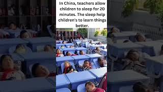 Students are allow to sleep in school while studying 🧒 #youtubeshorts #trending #facts #world #china
