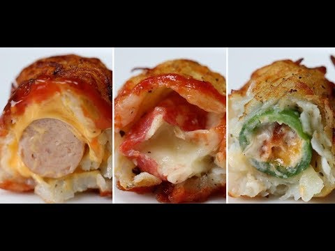 3 Stuffed Potato Tots // 3 tipos de pasabocas con papas