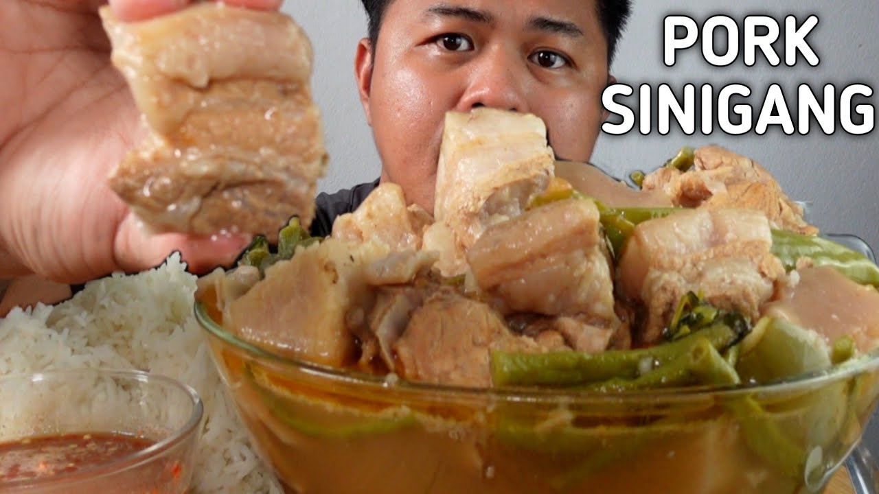 ORIGINAL PORK SINIGANG | INDOOR COOKING | MUKBANG PHILIPPINES - YouTube