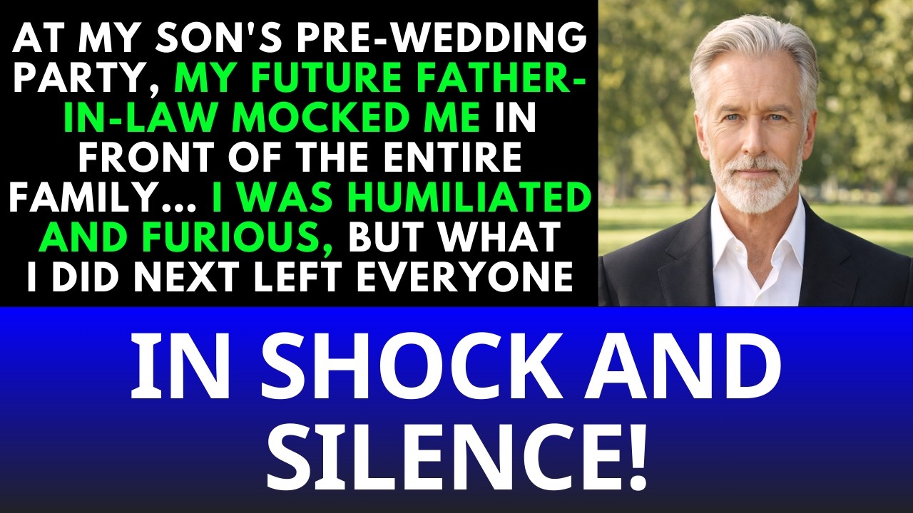 At My Son's Pre-Wedding Party, My Future Father-In-Law Mocked Me... | Wisdom Payback.