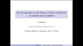 An introduction to the theory of Borel complexity of classification problems screenshot 2