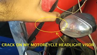 Crack my motorcycle Headlight Visor-Honda Dream Yuga