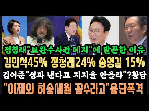김건희 징역 7년 "뇌물 다 인정"."이제서 시간끌기, 꼼수"?"급해졌다.적통은 계파가 아니라 대통령이 잇는것".김어준 또 도발."?