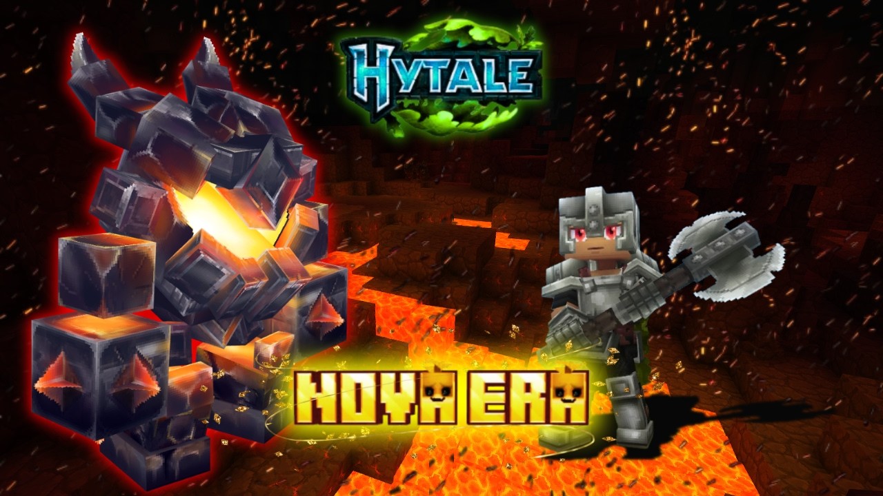 🌋 CAVERNAS DE LAVA E GOLENS DE AÇO! | HYTALE: NOVA ERA #02