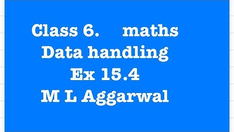 Ex 15.4, Data handling, Maths, Class 6, M L Aggarwal