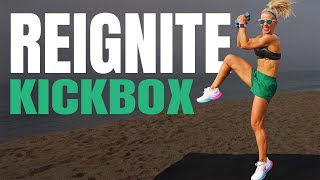 30 MIN CARDIO KICKBOXING WITH LIGHT WEIGHTS | No Repeat Tabata | REIGNITE #5