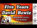  bowie  five years   cover  free backing track  guitar  chords  lyrics on screen